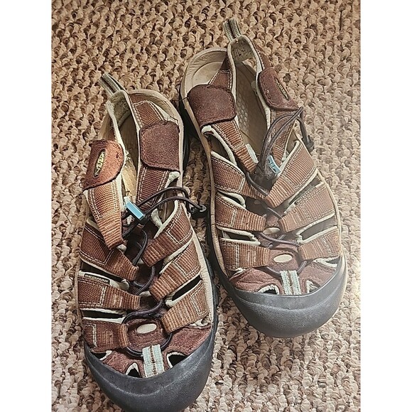 Keen Waterproof Multi-Sport Waterproof Outdoor Sandals Size 9 Brown Teal UK 6.5 - Picture 1 of 16